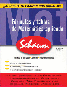 FORMULAS Y TABLAS DE MATEMATICAS APLICADA - SCHAUM