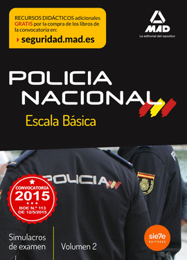 2015 ESCALA BSICA DE POLICA NACIONAL. SIMULACROS DE EXAMEN 2